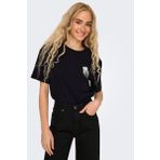Only Kadın Onlvıta Bisiklet Yaka Kısa Kol %100 Pamuk T-Shirt 15343769 Siyah