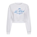 ONLY Kadın ONLYRSA L/S O-NECK BOX SWT Sweatshirt, Bright White Print:Club, XL