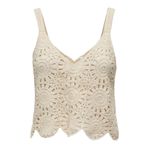 ONLY Kadın ONLYVONNE S/L TOP JRS Bluz, Birch, S