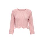 Only Kadın Örme Detaylı Pembe Crop Kazak - 15233173
