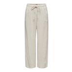 ONLY Kadın Pantolon ONLSIESTA MW PULL-UP LINEN BL PNT NOOS Kırık Beyaz L