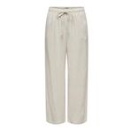 ONLY Kadın Pantolon ONLSIESTA MW PULL-UP LINEN BL PNT NOOS Kırık Beyaz M