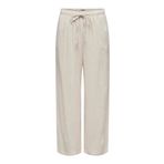 ONLY Kadın Pantolon ONLSIESTA MW PULL-UP LINEN BL PNT NOOS Kırık Beyaz XS