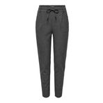 ONLY Kadın pantolonu ONLPOPTRASH-Dell orta bel normal kesim pantolon, koyu gri melanj, S / 32L