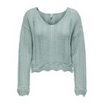 ONLY Kadın Regular Fit V Yaka Kazak, Gray Mist