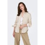 ONLY Kadın Slim Fit Uzun Kollu Kot Gömlek,%100 Pamuk, Ekru, XS