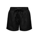 ONLY Kadın Şort ONLCARO MW LINEN B PULL-UP SHORTS CC PNT Siyah M