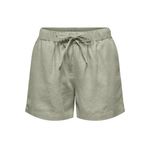 ONLY Kadın Şort ONLCARO MW LINEN B PULL-UP SHORTS CC PNT Yağ Yeşili L