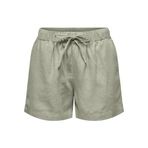 ONLY Kadın Şort ONLCARO MW LINEN B PULL-UP SHORTS CC PNT Yağ Yeşili M