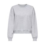 ONLY Kadın Sweatshirt ONLBEST Sweatshirt, Açık gri melanj, XL