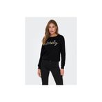 ONLY Kadın Sweatshirt, Siyah, O-Neck, Uzun Kollu, M Beden