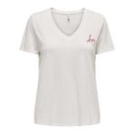 Only Kadın T-Shirt 15343216, Beyaz, XL