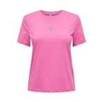 ONLY Kadın Tişört ONLFOODIE LIFE REG S/S TOP BOX JRS Pembe S