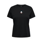 ONLY Kadın Tişört ONLFOODIE LIFE REG S/S TOP BOX JRS Siyah XS