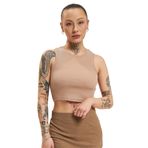 ONLY Kadın Tişört ONLVILMA S/L CROPPED TANK TOP JRS NOOS Kahve XS
