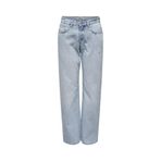 ONLY Kadın Wide Leg Jean Pantolon, Light Blue Denim, S-30