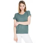 ONLY Kadın Yeşil-Balsam Kısa Kollu Bisiklet Yaka T-Shirt 15106662 ONLMOSTER 15106662