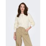 Only Kadın Yuvarlak Yaka Oversize Örme Kazak - 15339575 - Mavi