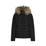 ONLY Kapitone Kürklü Kapüşonlu Mont, M, ONLELLAN QUILTED HOOD JACKET CC OTW, Siyah, Kadın