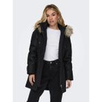 Only Kapüşonlu Siyah Kadın Parka 15304625 - XL
