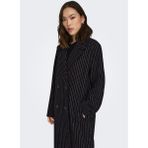 Only Koyu Siyah Kadın Kaban Onljosıe Pın Strıpe Wool Coat cc Ot - XS
