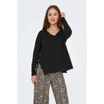 Only ONLAMALIO LIFE V-Neck Uzun Kollu Kadın Kazak, Siyah, S Beden