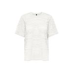 ONLY Onlanırı S/S O-Neck Top Jrs T-Shirt, L, 15350242, Beyaz, Kadın