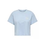 Only Onlannbel S/S Boxy Crop Tee Jrs Kadın Mavi T-Shirt - 15348981