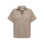 Only Onlarıs Lıfe Cap Sleeve Shırt Wvn Cc Kadın Gri Bluz - 15364279