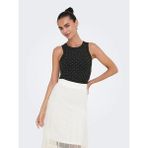 Only Onlarnhem S/l Rhinestone Top Box Jrs Kadın T-Shirt Siyah (15356205) - XS
