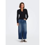 Only Onlayoe Hw Front Slit Kadın Denim Etek - Mavi - XS