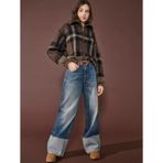 Only Onlbakerloo Hw Wıde Fold-Up Red Dnm Dot Kadın Mavi Jean - 15360793