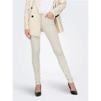 Only Onlblush Mıd Skınny Dnm Dot019 Kadın Bej Denim Pantolon - 15337789
