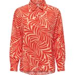 Only Onlcallie Pamuk ve Keten Karışımlı Regular Fit Gömlek Bayan Gömlek 15318800 - Mercan - Bej