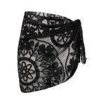 Only Onlcarla Embroıdered Lace Sarong Black Kadın Atkısı