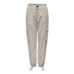 ONLY ONLCASHI kadın kargo pantolon, yüksek bel, normal kesim, kargo pantolon, Gri (Chateau Gray), M / 32L