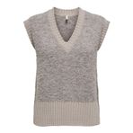 Only Onlcille Regular Fit V Yaka Bayan Süveter 15350777 BEJ