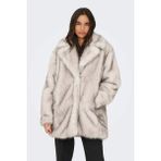 Only Onldawn Regular Fit Kruvaze Yaka Mont Bayan Mont 15348976 - XL - Taş
