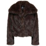 Only Onldawn Regular Fit Yumuşak Tüylü Mont Bayan Mont 15348977 - XL - Koyu Kahverengi