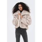 Only Onldawn Regular Fit Yumuşak Tüylü Mont Bayan Mont 15348977 - XL - Taş