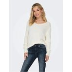 Only Onlella Piumo Ls V-Neck Knt Kadın Kazak 15259562 - Beyaz