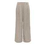 ONLY Onlemmıa Rahat Kesim Bol Paça Beli Lastikli Pantolon, M/32, 15347204, Bej, Kadın