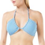 ONLY Onlemmy Halterneck Bikini Top, Kadın, Mavi, L