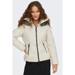 Only ONLFEVER SHORT PUFFER Bej Kadın Mont