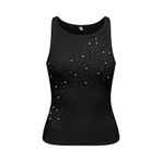 ONLY Onlfiliz S/L Stone Tank Top Box Kadın Bluz, Siyah, M Beden