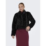 Only Onlgınny Short Teddy Jacket Otw Kadın Kısa Teddy Mont - Sıcak ve Şık - Siyah