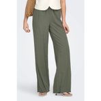 Only Onlgoa Keten Karışımlı Straight Fit Orta Bel Bayan Pantolon 15363676 Olive