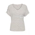 ONLY ONLIBEN S/S MOSTER V-NECK GLITTER TOPJRS Kadın Beyaz Bluz - 15346597