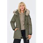 Only Onliris Regular Fit Çıkarılabilir Kapüşonlu Bayan Parka 15304625 Olive