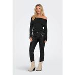 Only Onlkatia Regular Fit Madonna Yaka Bayan Kazak 15311830 SİYAH